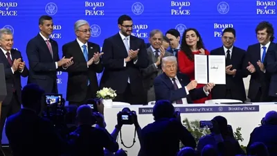 президенты, Токаев, Трамп, фото - Новости Zakon.kz от 23.01.2026 09:11