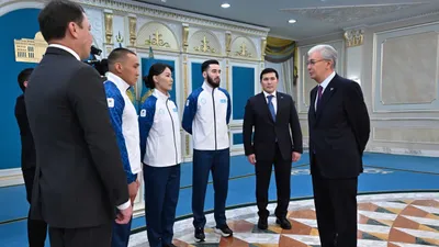 Токаев, спортсмены, фото - Новости Zakon.kz от 24.01.2026 15:56