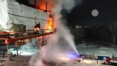 пожар на мосту в Павлодаре, фото - Новости Zakon.kz от 31.01.2026 23:14
