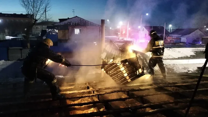 Огонь охватил баню в частном секторе Кокшетау