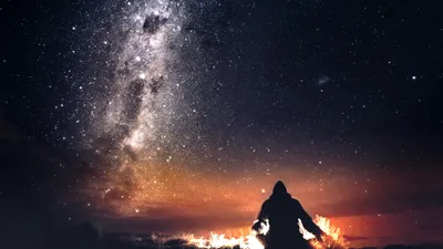 силуэт, звезды, небо, фото - Новости Zakon.kz от 03.02.2026 11:13