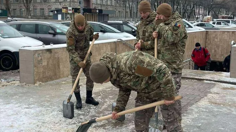 Военных Молдовы отправили убирать снег