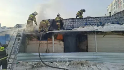 пожар в Астане, фото - Новости Zakon.kz от 08.02.2026 18:43