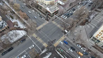 перекресток в Алматы, фото - Новости Zakon.kz от 09.02.2026 11:07
