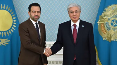 Касым-Жомарт Токаев,  Мохаммед Абдельсалам, фото - Новости Zakon.kz от 12.02.2026 18:05