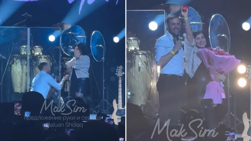 Казахстанец сделал предложение руки и сердца на концерте МакSим в Алматы