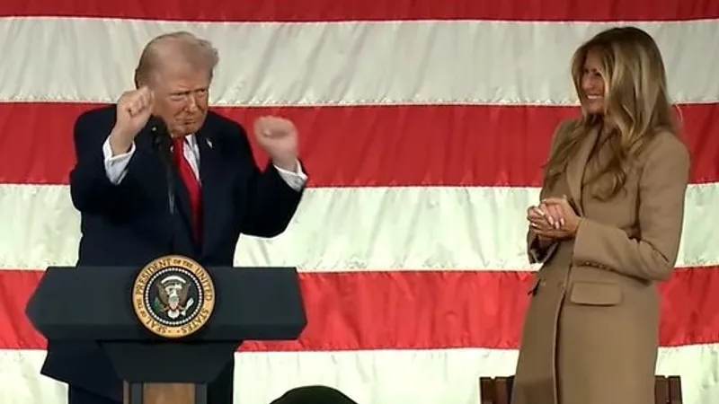 Мелания Трамп хотела повторить фирменный танец мужа, но быстро передумала