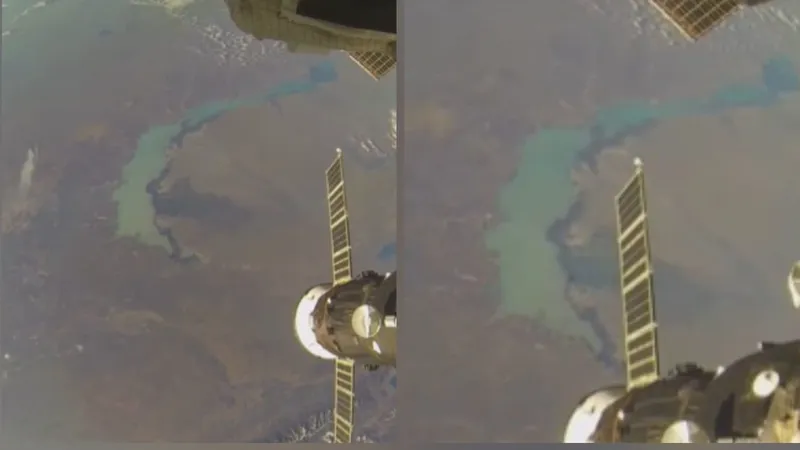 "Одно из самых красивых озер в мире": Балхаш показали из космоса