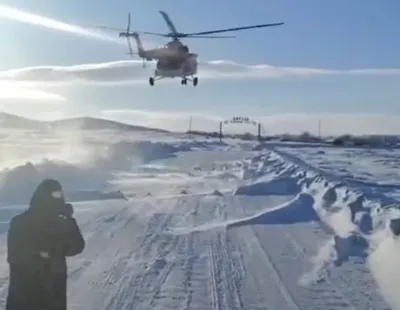 Вертолет МЧС в области Абай, фото - Новости Zakon.kz от 21.02.2026 12:08