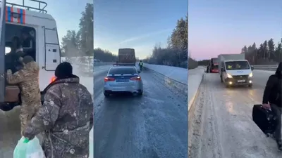 Полицейские помогли пассажирам автобуса на трассе в Акмолинской области, фото - Новости Zakon.kz от 21.02.2026 10:20