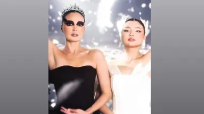 Жулдыз Абдукаримова с дочерью покорили соцсети образами из "Черного лебедя"