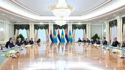 президент Сербии Александр Вучич, президент РК Касым-Жомарт Токаев, переговоры, фото - Новости Zakon.kz от 27.02.2026 14:05