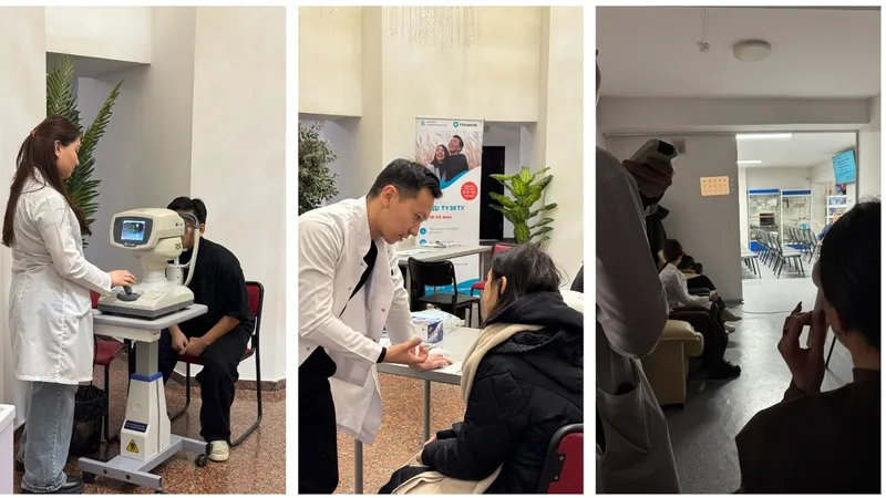 В Алматы врачи Глазного института проверили зрение студентов