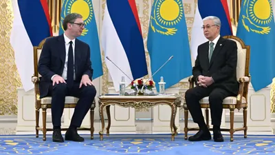 Вучич, Токаев, Акорда, фото - Новости Zakon.kz от 27.02.2026 12:36