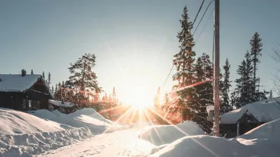 солнце, снег, дома, фото - Новости Zakon.kz от 27.02.2026 17:29