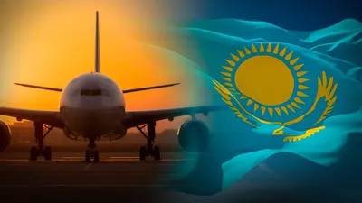 Самолёт, флаг Казахстана, фото - Новости Zakon.kz от 03.03.2026 17:44