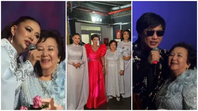 певица Мадина Садвакасова с мамой, певица Роза Рымбаева, певец Кайрат Нуртас, фото - Новости Zakon.kz от 04.03.2026 17:20