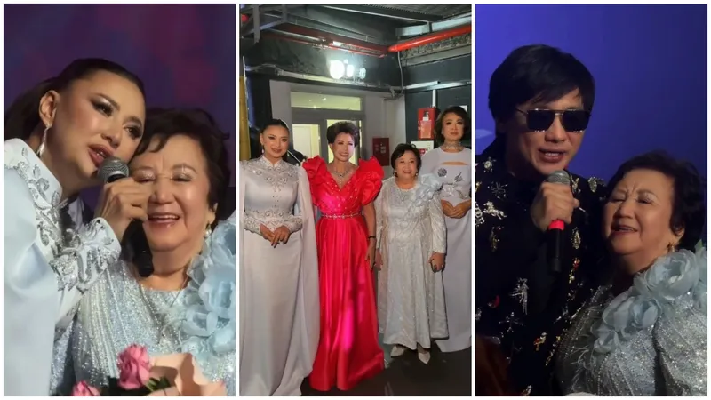 Мадина Садвакасова показала трогательное видео с 70-летней мамой, Розой Рымбаевой и Кайратом Нуртасом