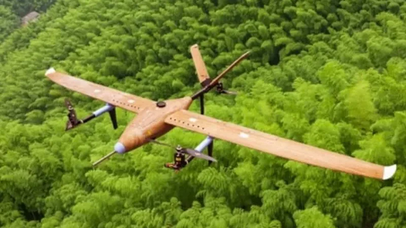 Первый в мире дрон из бамбука разогнался до 100 километров в час