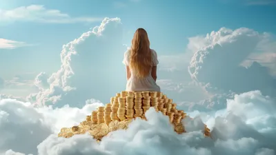 Девушка, облака, небо, золото, фото - Новости Zakon.kz от 09.03.2026 05:30