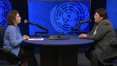 Эльвира Азимова дает интервью, фото - Новости Zakon.kz от 13.03.2026 12:07