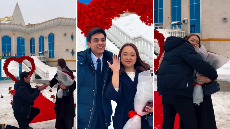 Астанчанин сделал предложение руки и сердца прямо на участке референдума