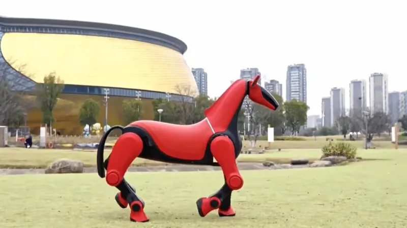 В Китае создали робо‑коня реальных размеров, который двигается как живой