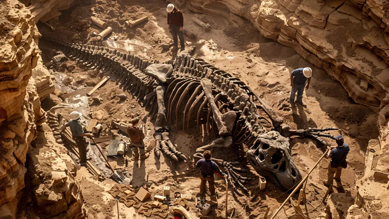 Китайские строители случайно откопали останки огромного существа длиной 28 метров