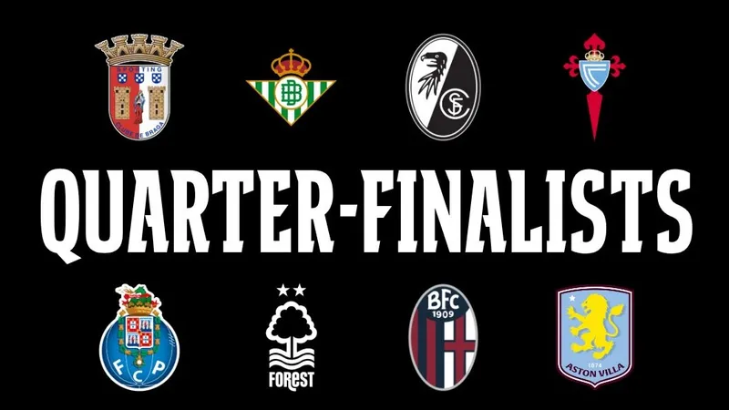 Осталось восемь клубов в борьбе за титул Лиги Европы УЕФА