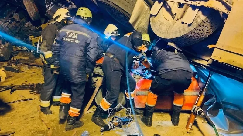 В жуткой аварии на трассе в области Жетысу пострадавшим потребовалась помощь спасателей