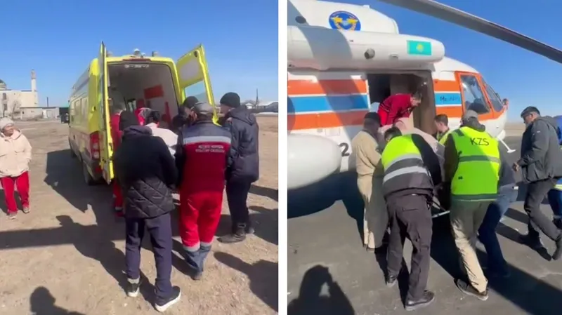 В воздухе решалась жизнь: спасатели провели экстренную операцию в области Абай