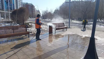 Уборка в Астане, фото - Новости Zakon.kz от 27.03.2026 20:27