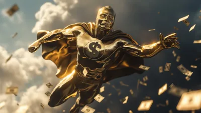 Золотой человек, полет, деньги, небо, фото - Новости Zakon.kz от 31.03.2026 08:30