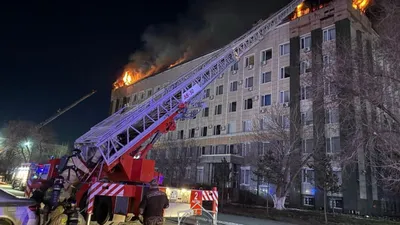 Пожар в здании акимата в Актобе: стали известны подробности