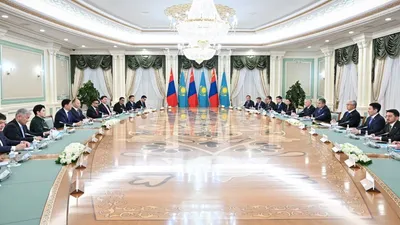 президент Монголии Ухнаагийн Хурэлсух, президент РК Касым-Жомарт Токаев, переговоры, фото - Новости Zakon.kz от 21.04.2026 14:18
