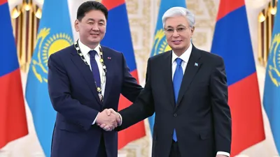 президенты Казахстан и Монголии, Акорда, фото - Новости Zakon.kz от 21.04.2026 16:31