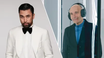 певец Ернар Садирбаев (Amre), композитор Игорь Крутой, фото - Новости Zakon.kz от 22.04.2026 19:21