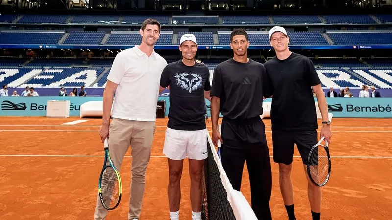 Гранды мирового тенниса встретились со звездными футболистами "Реала"