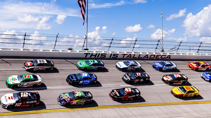 Гоночные машины массово столкнулись на трассе в США