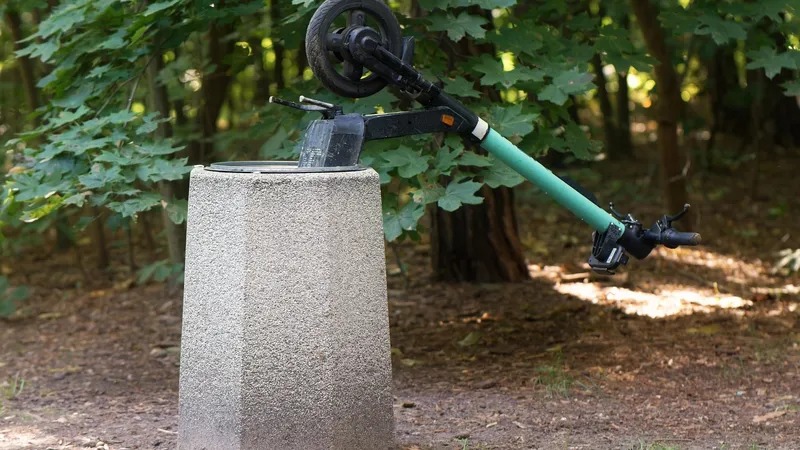 выброшенный самокат