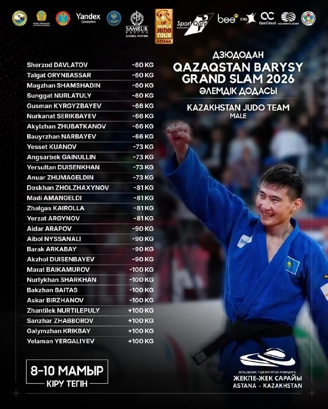 Grand Slam по дзюдо в Астане, фото - Новости Zakon.kz от 06.05.2026 07:25