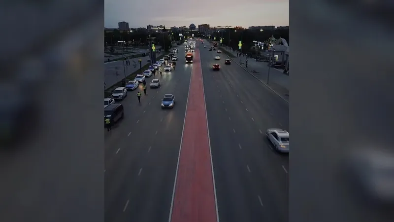 дорога, машины, служебные авто полиции
