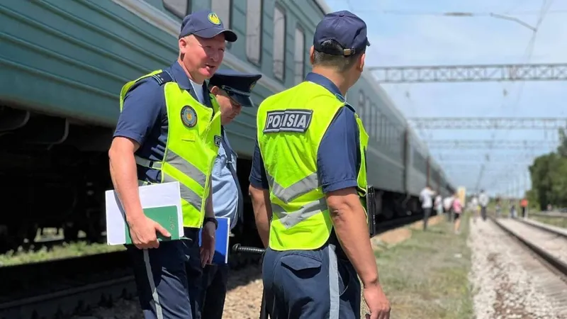 полиция, железная дорога, фото - Новости Zakon.kz от 26.05.2026 19:25