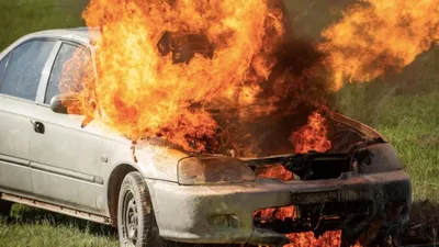 В Астане ликвидировано возгорание автомобиля