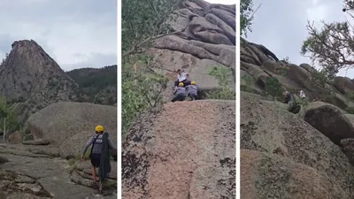 В Павлодарской области мужчина застрял на горе и вызвал спасателей