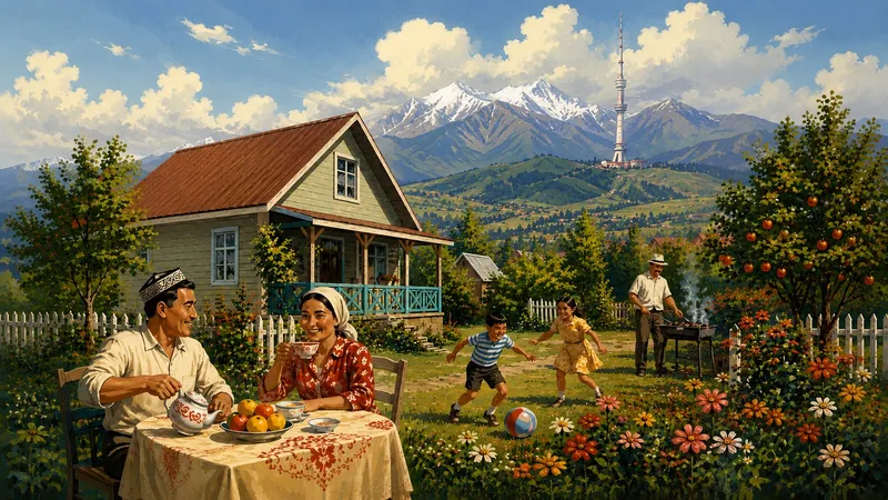 Семья на даче летом, фото - Новости Zakon.kz от 16.06.2026 11:21