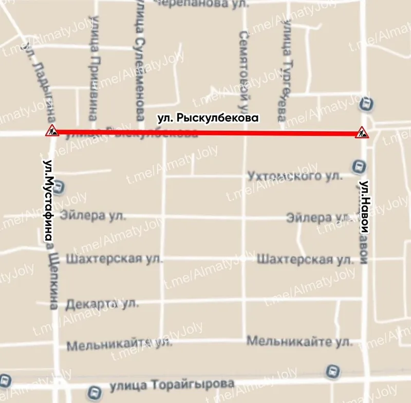 схема перекрытия дороги в Алматы, фото - Новости Zakon.kz от 24.06.2026 18:50