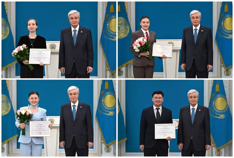 президент РК Касым-Жомарт Токаев, работники СМИ, награждение, фото - Новости Zakon.kz от 25.06.2026 15:54