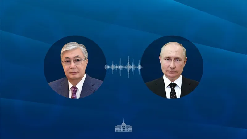 президент РК Касым-Жомарт Токаев, президент России Владимир Путин