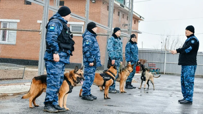 Кызылординская область, закон и порядок, полицейские со служебными собаками , фото - Новости Zakon.kz от 03.07.2026 09:54